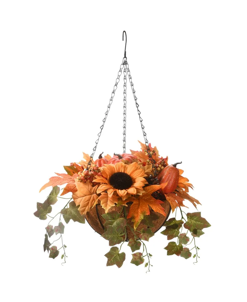 National Tree Company 18" Harvest Hanging Basket with Ivy