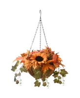 National Tree Company 18" Harvest Hanging Basket with Ivy