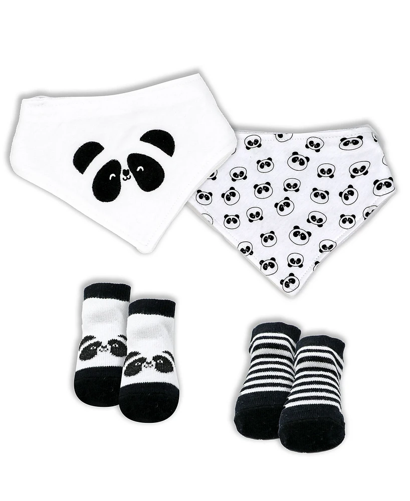 Baby Boys and Girls Panda Accessory, 4 Piece Set