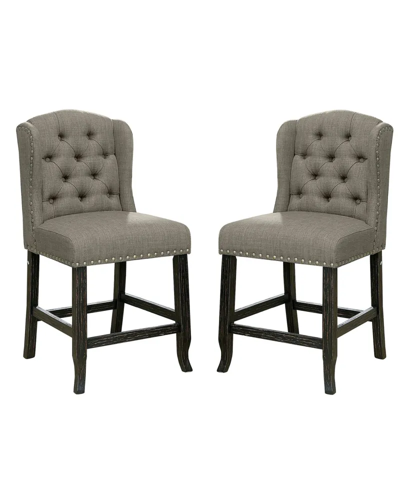 Colette Tufted Upholstered Pub Chair (Set of 2)