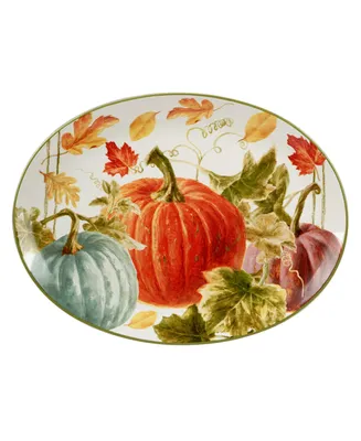 Certified International Autumn Harvest Oval Platter, 16" x 12"