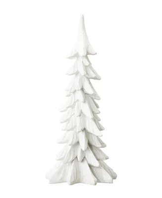 Glitzhome Resin Christmas Table Tree Decor, 14.75"