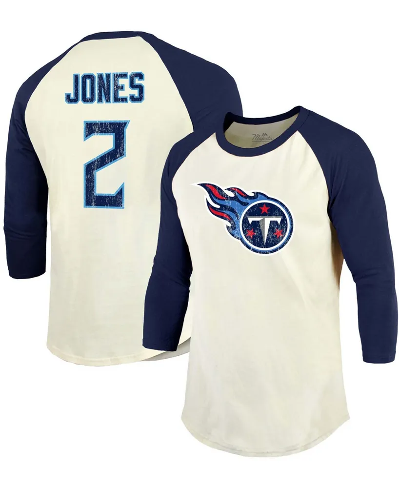 Women's Majestic Threads Mac Jones Navy New England Patriots Player Name &  Number Raglan Tri-Blend