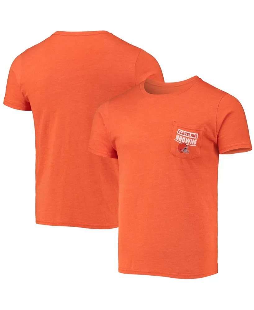 Men's Heathered Orange Cleveland Browns Field Goal Pocket Tri-Blend T-shirt