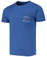 Men's Heathered Royal Buffalo Bills Field Goal Pocket Tri-Blend T-shirt