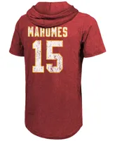 Men's Patrick Mahomes Red Kansas City Chiefs Player Name Number Tri-Blend Hoodie T-shirt