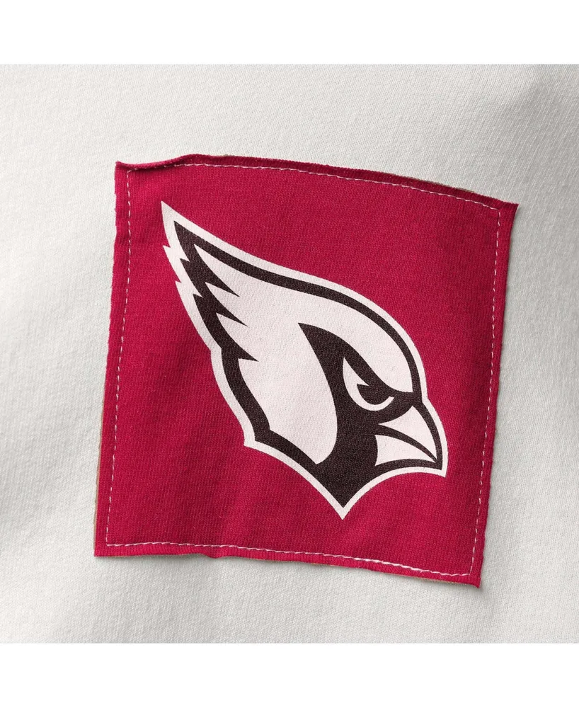 Women's White Arizona Cardinals Crop Pullover Hoodie