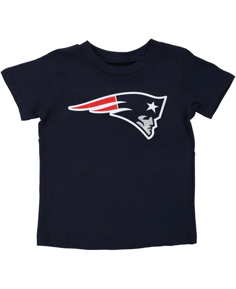 Preschool Boys and Girls Navy Blue New England Patriots Team Logo T-shirt