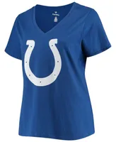 Women's Plus Jonathan Taylor Royal Indianapolis Colts Name Number V-Neck T-shirt