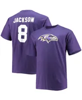 Men's Big and Tall Lamar Jackson Purple Baltimore Ravens Player Name Number T-shirt