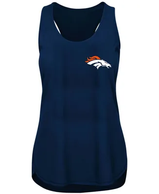 Women's Plus Size Navy Denver Broncos Racerback Tank Top