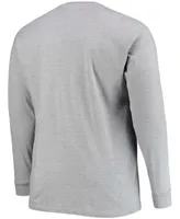 Men's Big and Tall Heathered Gray Minnesota Vikings Practice Long Sleeve T-shirt