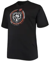 Men's Fanatics Black Chicago Bears Big and Tall Color Pop T-shirt