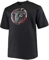 Men's Big and Tall Black Atlanta Falcons Color Pop T-shirt