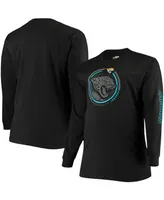 Men's Big and Tall Black Jacksonville Jaguars Color Pop Long Sleeve T-shirt