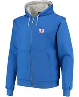 Men's Dunbrooke Royal New York Giants Craftsman Thermal-Lined Full-Zip Hoodie