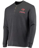 Men's Charcoal Tampa Bay Buccaneers Maverick Thermal Henley Long Sleeve T-shirt