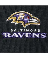 Men's Black Baltimore Ravens Maverick Thermal Henley Long Sleeve T-shirt