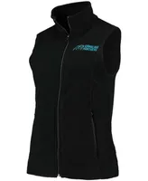 Women's Carolina Panthers Black Houston Fleece Full-Zip Vest