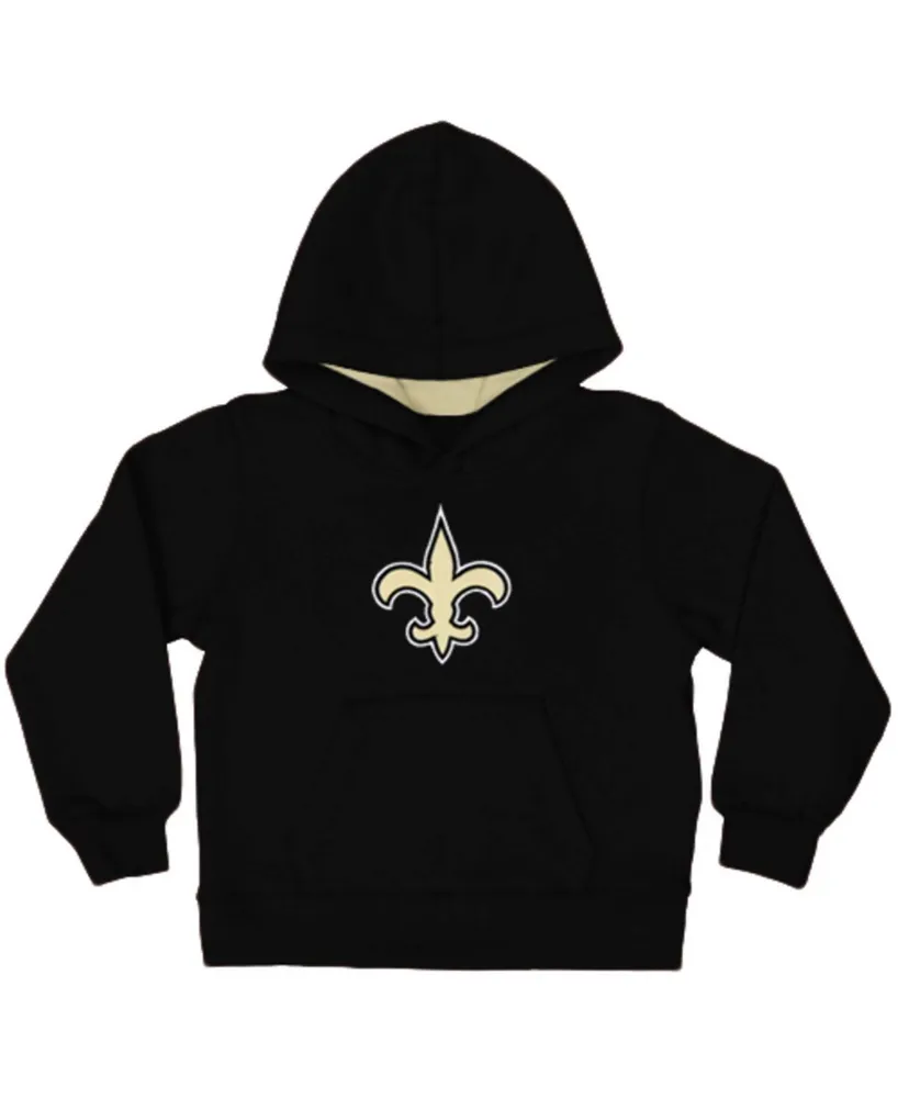 Toddler Boys and Girls Black New Orleans Saints Fan Gear Primary Logo Pullover Hoodie