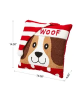 Glitzhome Hooked 3D Woof Pillow