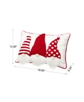 Glitzhome 3D Heavy Cotton Knitted Gnome Pillow