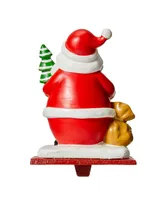 Glitzhome 3 Piece Santa, Snowman, Penguin Stocking Holder Set, 4.5''