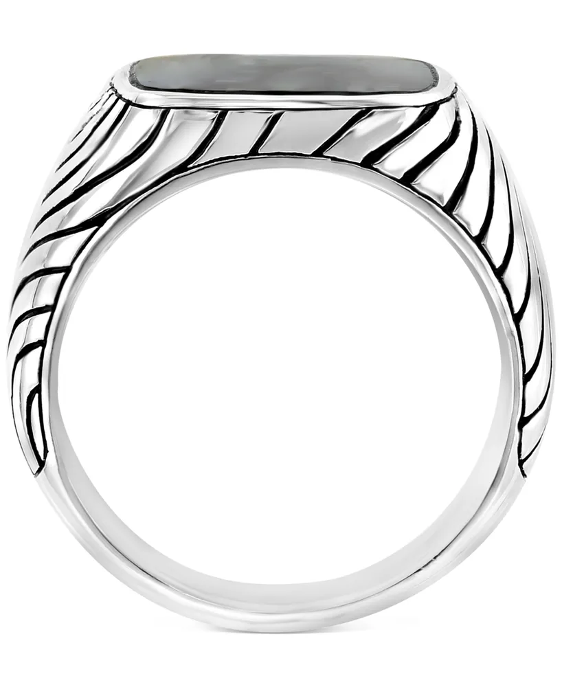 Effy Men's Onyx Ring in Sterling Silver