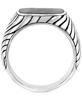 Effy Men's Onyx Ring in Sterling Silver