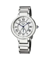 GV2 Women's Rome Silver-Tone Stainless Steel Swiss Quartz Bracelet Watch 36 mm - Silver