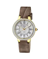 GV2 Women's Astor Ii Leather Swiss Quartz Strap Watch 36mm