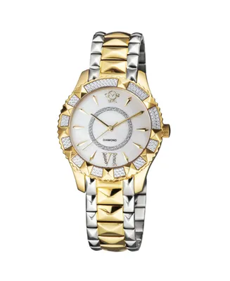 GV2 Women's Venice Two-Tone Stainless Steel and Ion Plating Swiss Quartz Bracelet Watch 38.5 mm