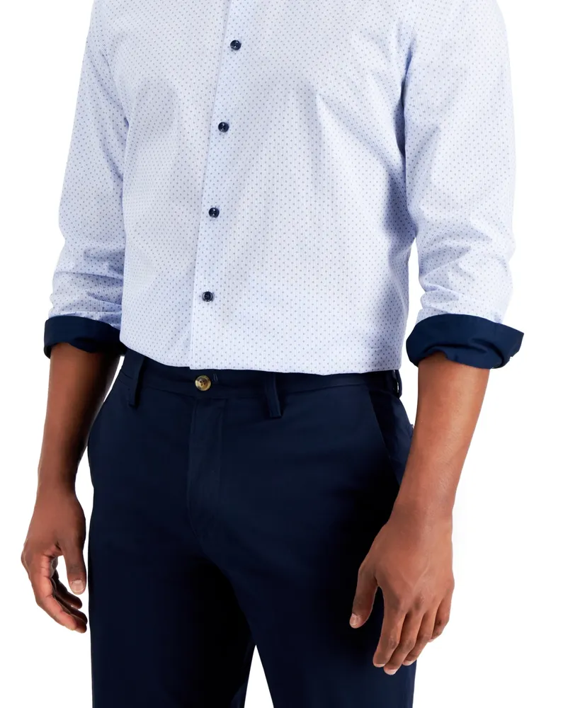 Club Room Men's Dot Stripe Shirt, Created for Macy's