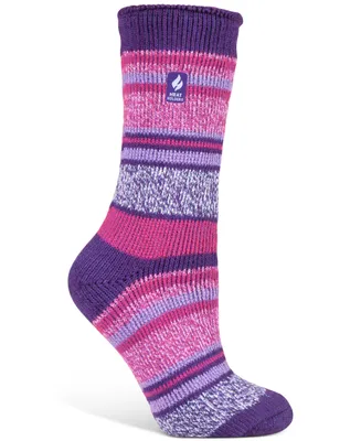 Heat Holders Women's Yasmine Multi Stripe Crew Socks