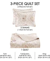 Royal Court Chardonnay 3-Pc. Quilt Set, Full/Queen