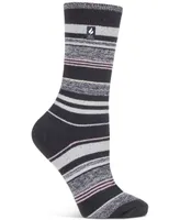 Heat Holders Women's Ultra Lite Heather Stripe Crew Socks