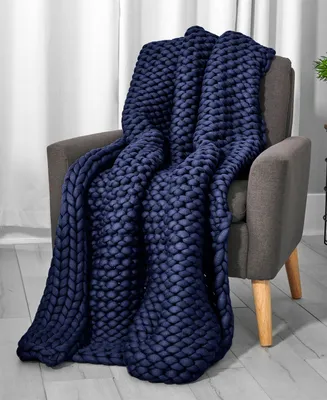 Tranquility Chunky Knit Weighted Throw, 11.9 lbs, 48" x 72"