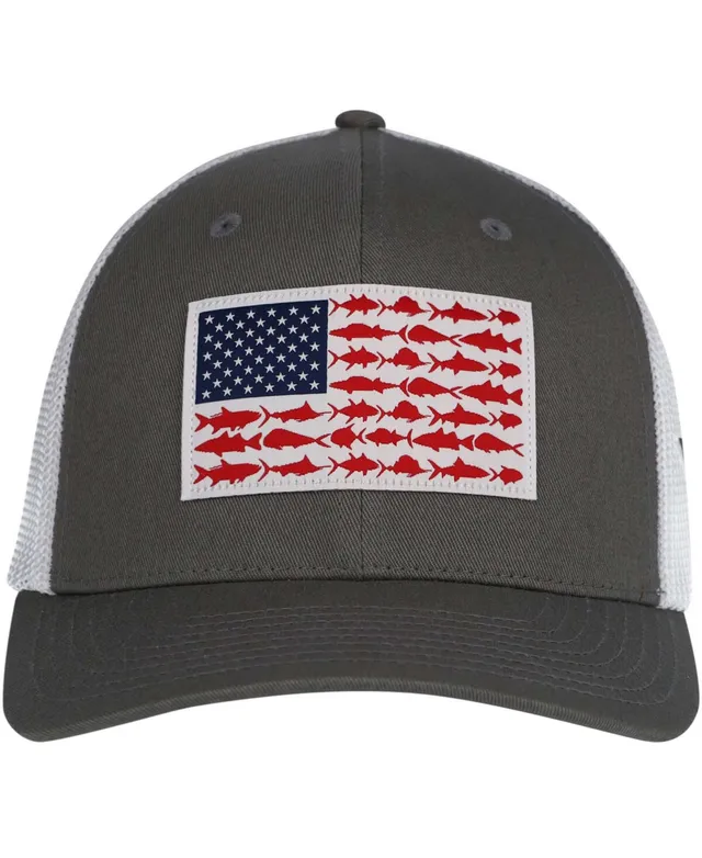 Lids Columbia PFG Fish Flag Mesh Trucker Snapback Hat