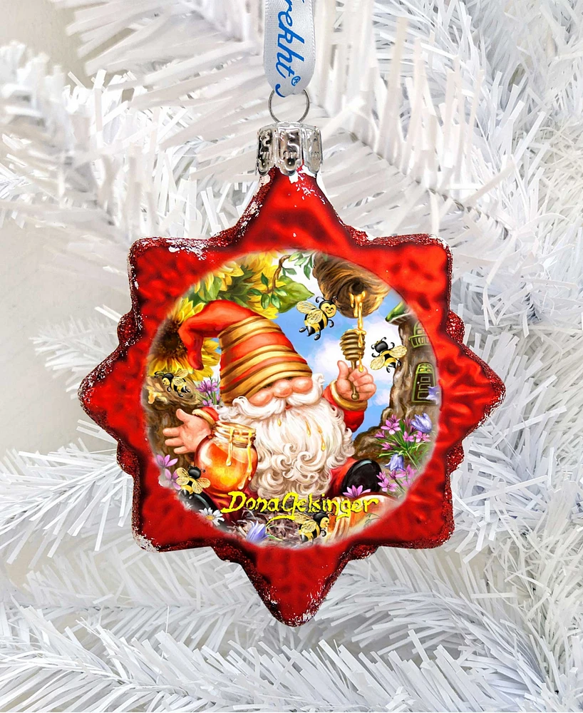 G.DeBrekht Honeycomb Dwarf Glass Ornament