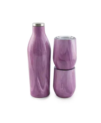 Thirstystone by Cambridge Insulated 25 Oz Wine Growler and 12 Oz Wine Tumbler Set