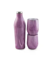 Thirstystone by Cambridge Insulated 25 Oz Wine Growler and 12 Oz Wine Tumbler Set