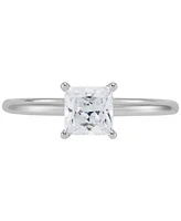 Grown With Love Igi Certified Lab Grown Diamond Princess-Cut Solitaire Engagement Ring (1 ct. t.w.) in 14k White Gold