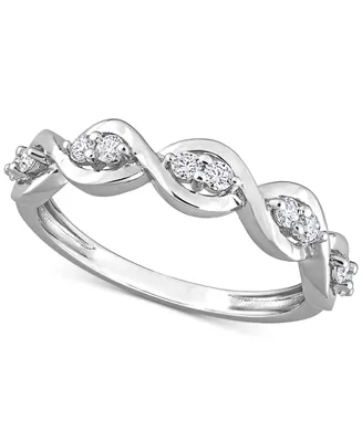 Lab-Grown Moissanite Twist Band (1/4 ct. t.w.) Sterling Silver