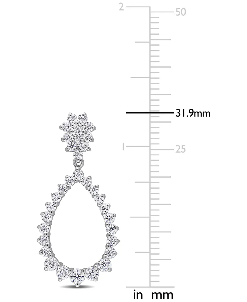 Lab-Grown Moissanite Open Teardrop Drop Earrings (2-1/5 ct. t.w.) in Sterling Silver