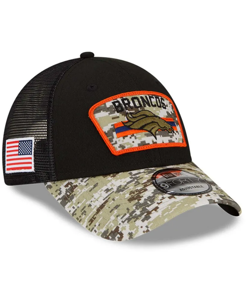 Denver Broncos New Era Youth 2022 Salute To Service 9FORTY Snapback Trucker  Hat - Black/Camo