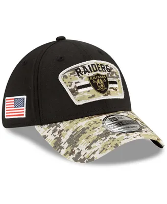 Men's Black-Camouflage Las Vegas Raiders 2021 Salute To Service 39THIRTY Flex Hat - Black