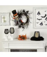 26" Halloween Dapper Skeleton Wreath