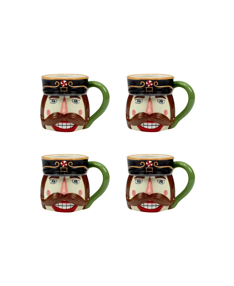 Holiday Magic Nutcracker 4 Piece 3D Mug Set