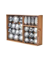 Holiday Christmas 23 Piece Lux Shatterproof Ornament Set - Silver