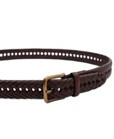 Tommy Hilfiger Men's Burnished Hand Lace Braided Belt